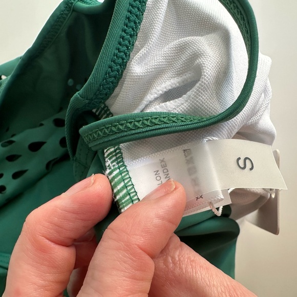 One piece green ruffled bathing suit - Picture 8 of 10